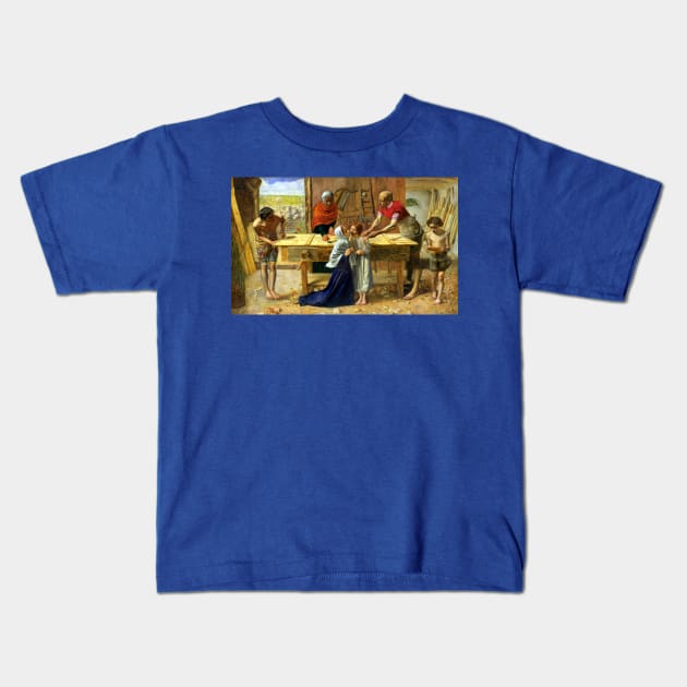Christ in the House of His Parents - The Carpenter's Shop - John Everett Millais Kids T-Shirt by forgottenbeauty